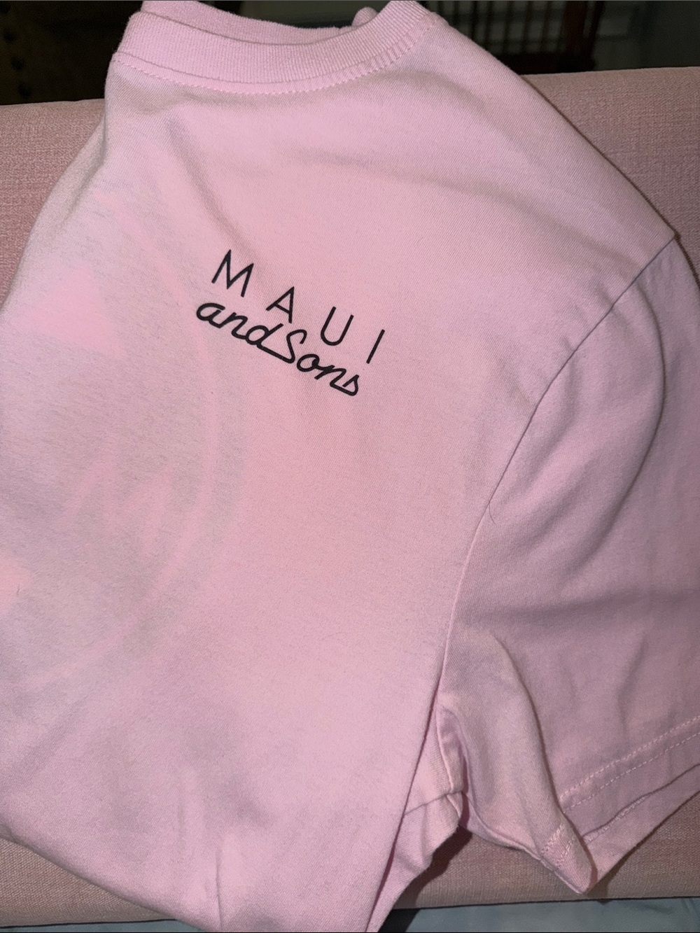 Maui and Sons Soft Pink Logo Tee